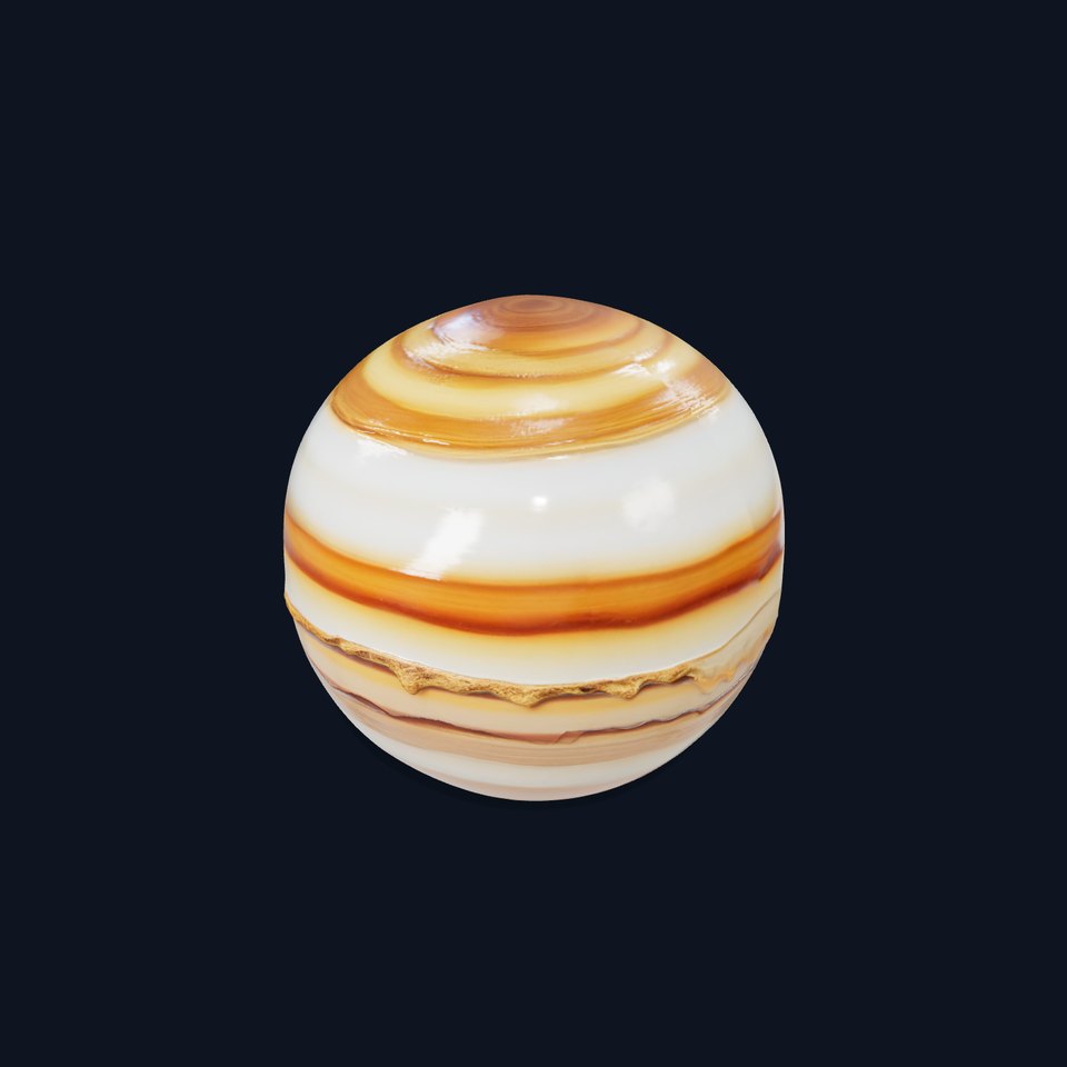 Planetary Model Pack with Textured Stripes
